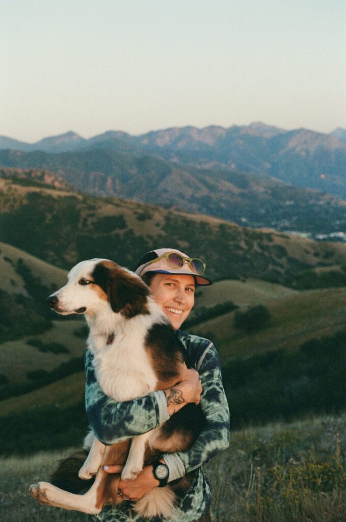 Kristen Vardenega and dog